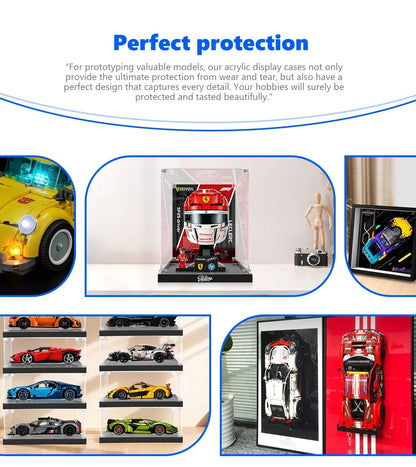 Display Case for LEGO® Scuderia Ferrari HP Charles Leclerc Helmet 43014