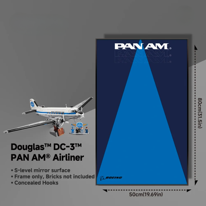 （Pre-Order) Wall Display Frames For LEGO® Icons 11378 Douglas™ DC-3™ PAN AM® Airliner