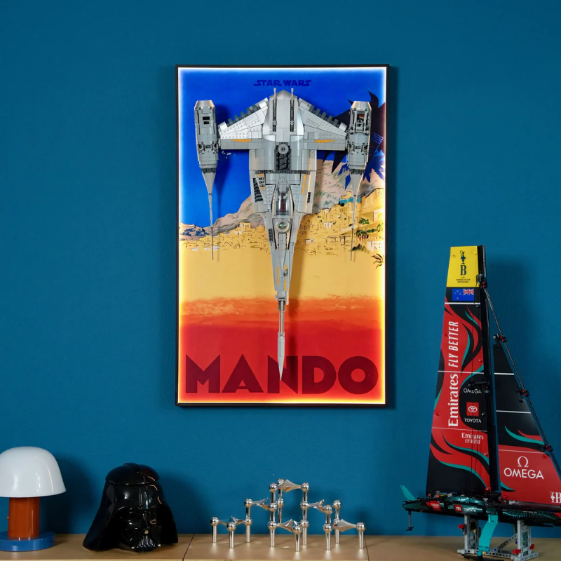 Wall Display frame for LEGO® STAR WARS™ 75442 The Mandalorian's N1 Starfighter™