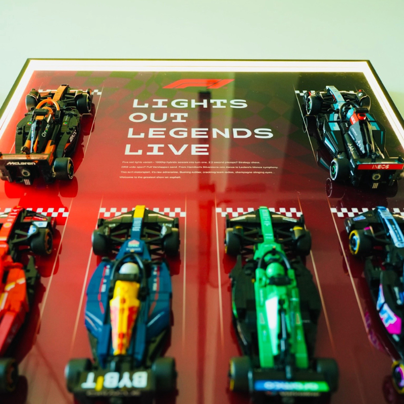 Wall Display frame for LEGO™ F1 Speed Champions 10-Race Car