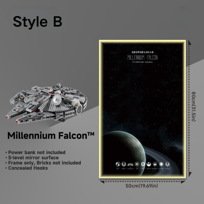 Wall Display frame for LEGO® STAR WARS™ 75257 Millennium Falcon