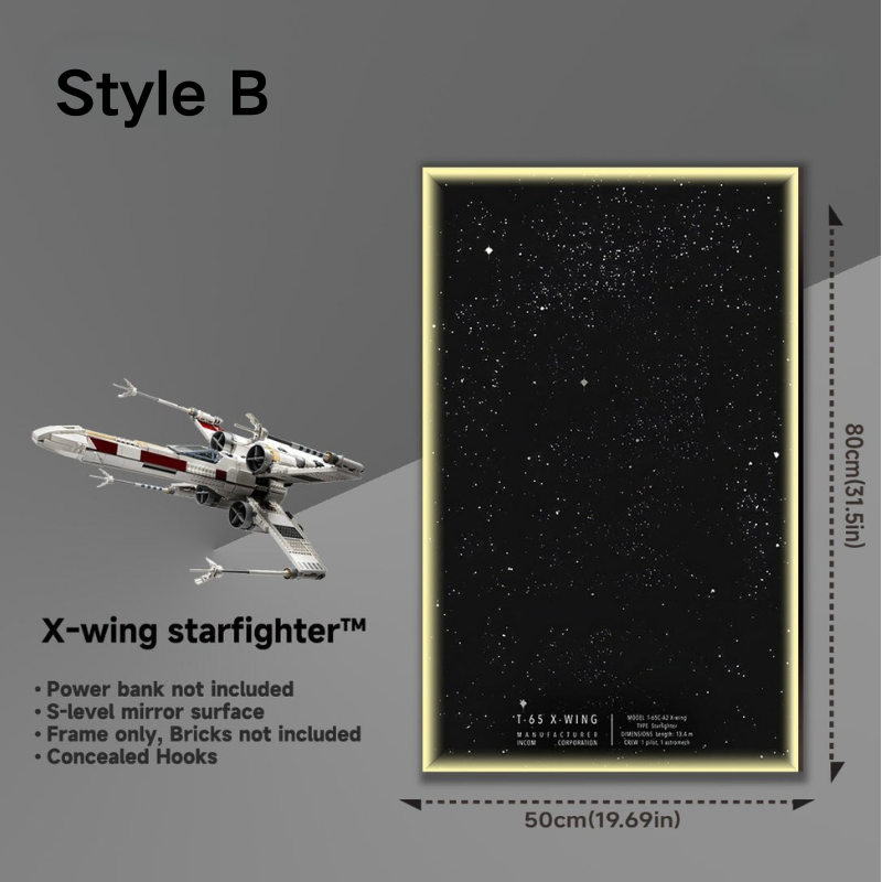 Wall Display Frame for LEGO® 75355 Star Wars™ X-Wing Starfighter™