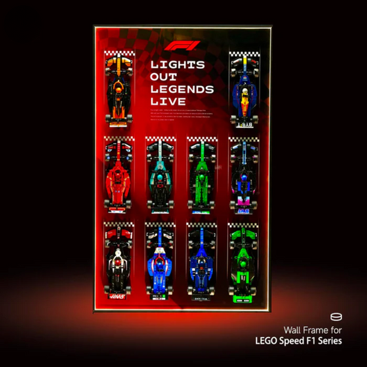 Wall Display frame for LEGO™ F1 Speed Champions 10-Race Car