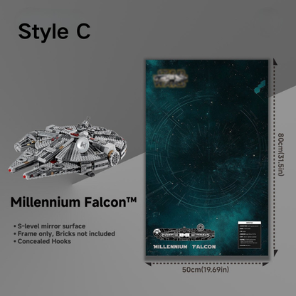 Wall Display frame for LEGO® STAR WARS™ 75257 Millennium Falcon