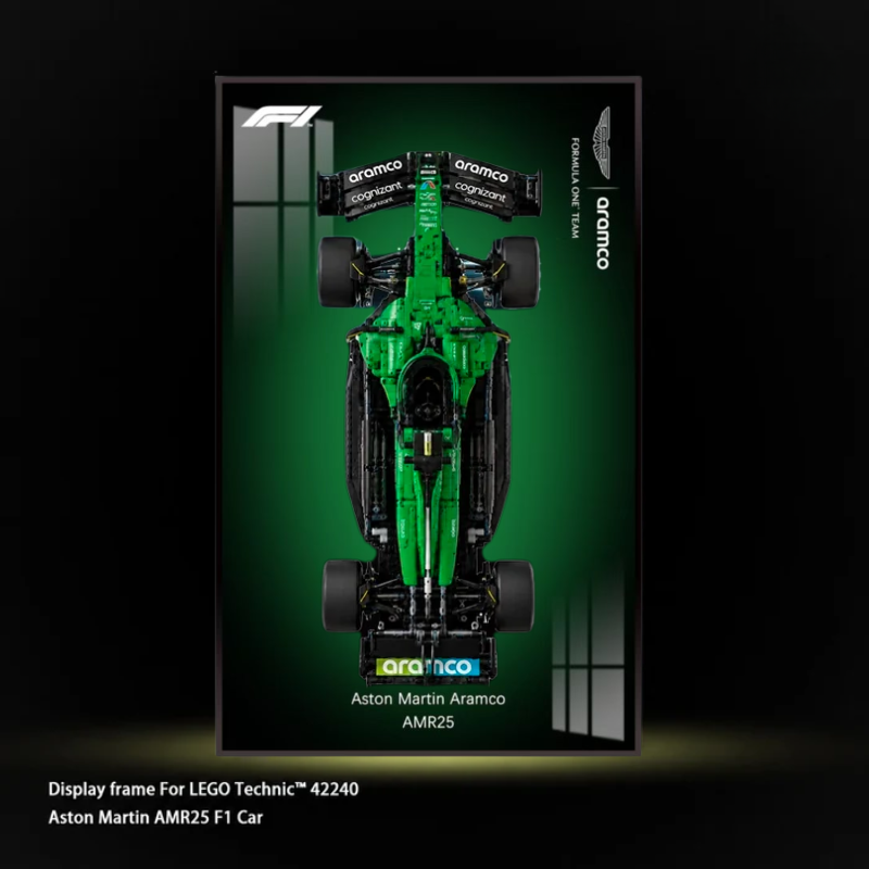 Wall Display Frame For LEGO Technic F1 42240 Aston Martin AMR25