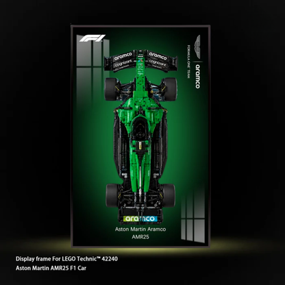 Wall Display Frame For LEGO Technic F1 42240 Aston Martin AMR25