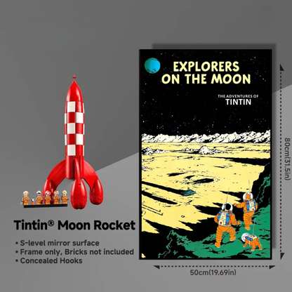 Wall Display Frames For LEGO® Ideas 21367 Tintin® Moon Rocket