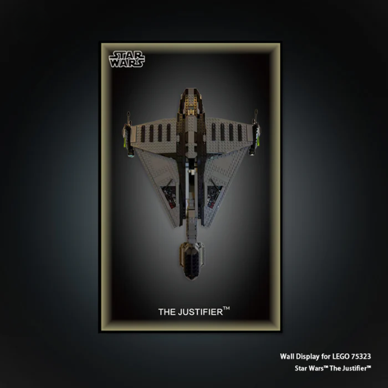 Wall Display Frame for LEGO® Star Wars 75323 The Justifier™