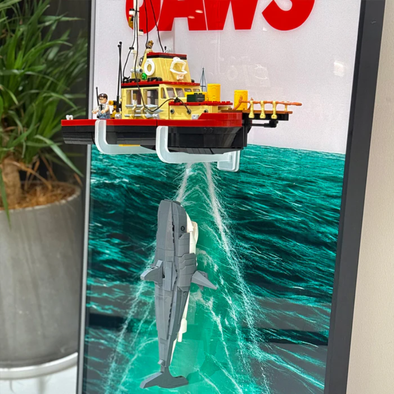 Wall Display Frames For LEGO® Ideas 21350 Jaws