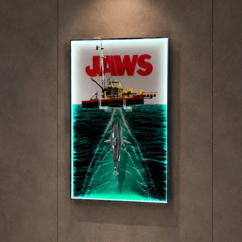 Wall Display Frames For LEGO® Ideas 21350 Jaws