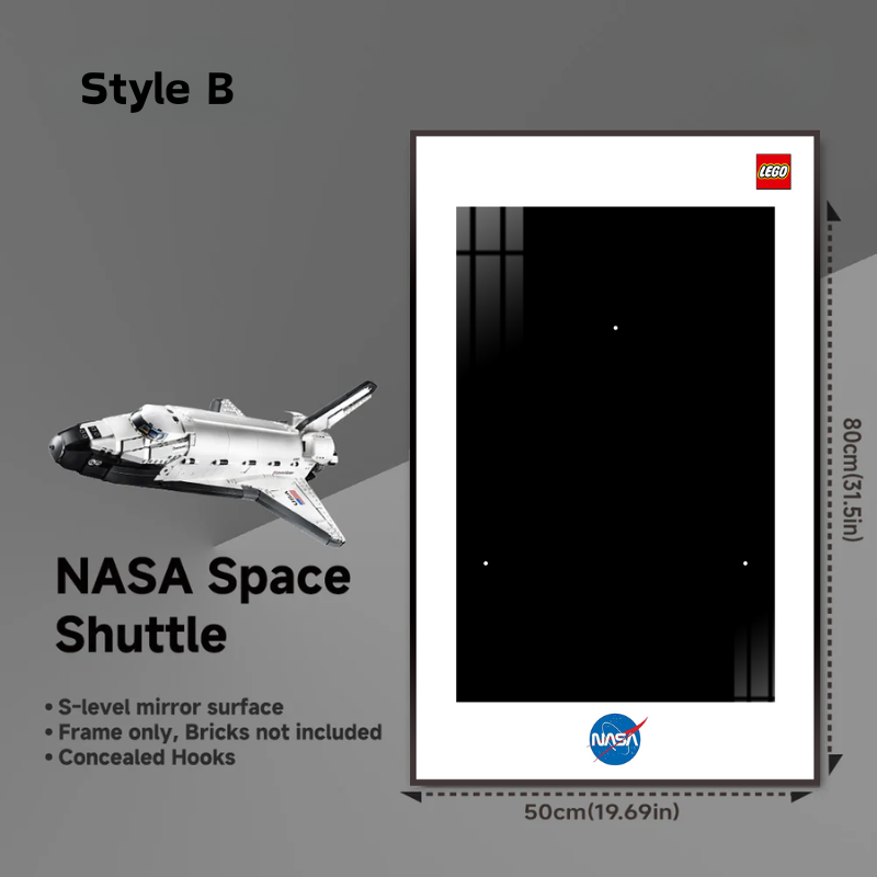 Wall  Display Frame for LEGO® NASA Space Shuttle Discovery 10283