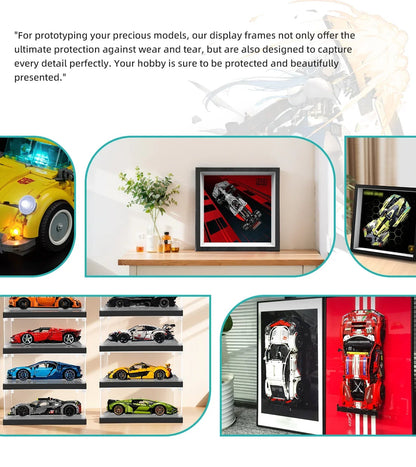 Premium Wall Display Frame Compatible with LEGO® Speed Champions 77259