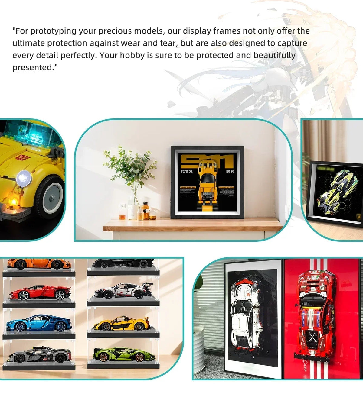 Picture frame for LEGO® Speed Champions Porsche 911 GT3 RS Super Car