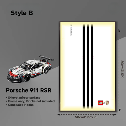 Wall Display Frame for LEGO® Technic Porsche 911 RSR 42096