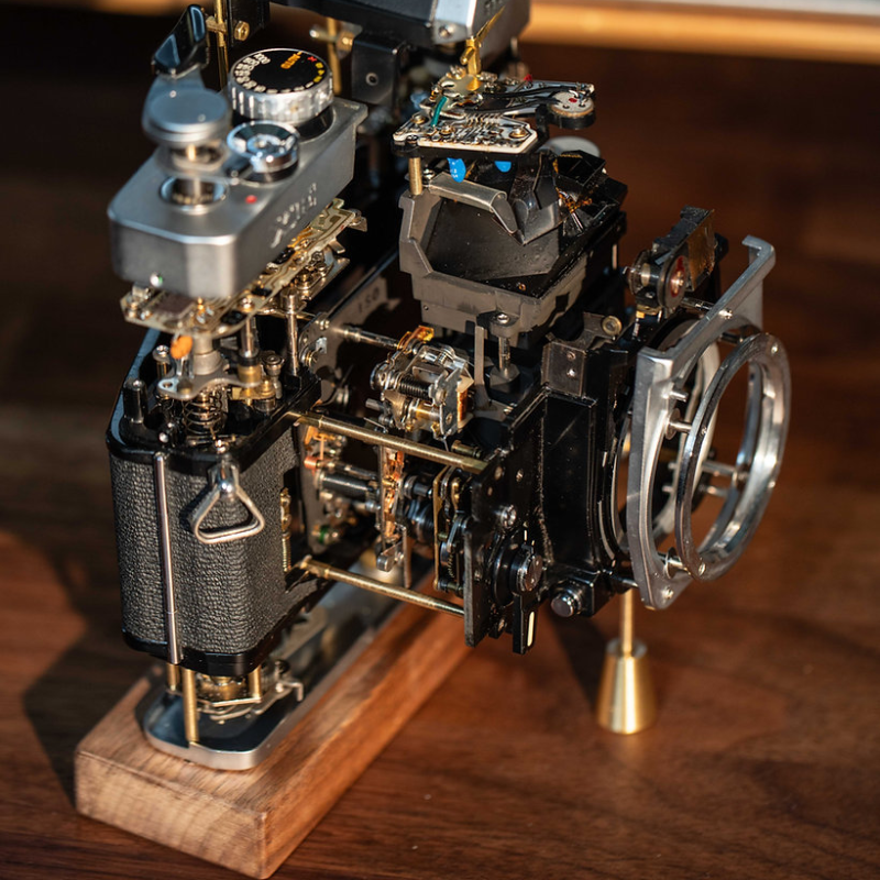 Disassembled Mechanical Film Camera, Deconstructed Minolta XE