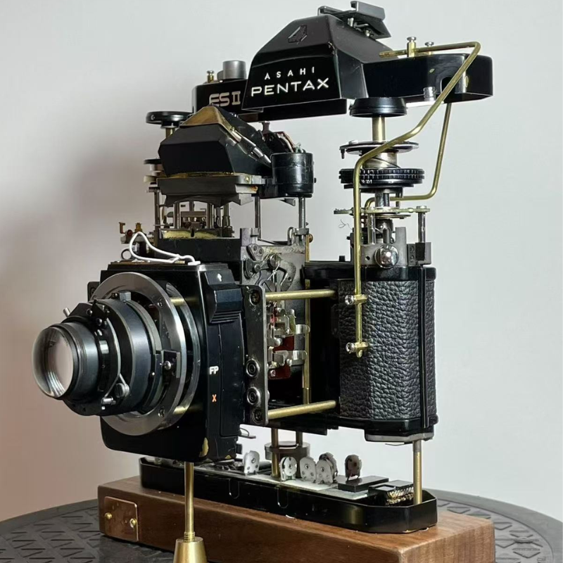 Disassembled Mechanical Film Camera, PENTAX ES Ⅱ with lens