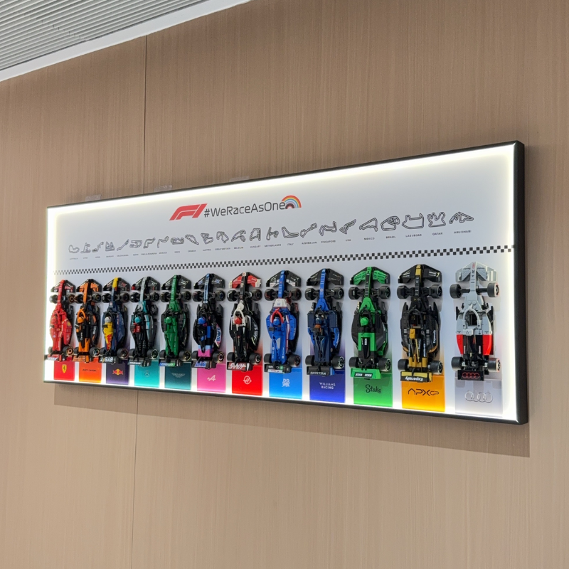 LEGO™ F1 Speed Champions 12-Race Car Display Frame – Display case only