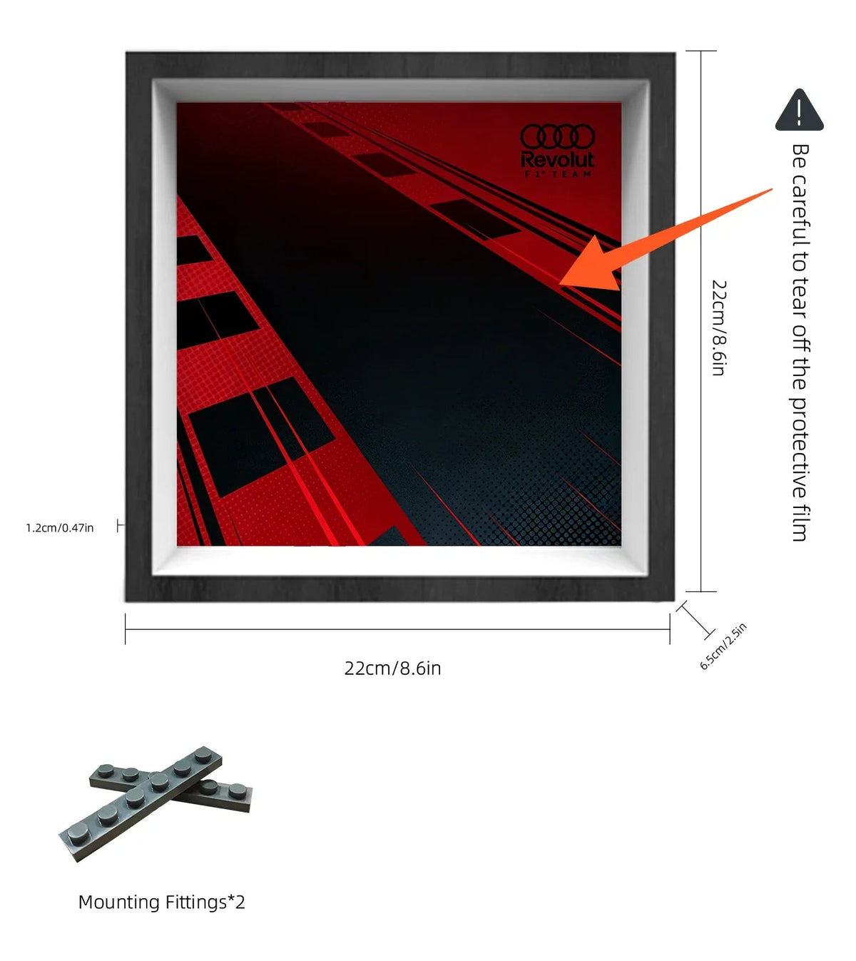 Premium Wall Display Frame Compatible with LEGO® Speed Champions 77259