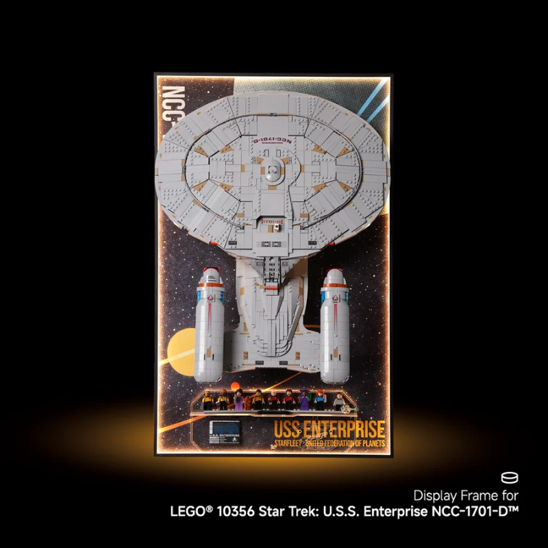 Wall Display frame for LEGO® ICONS 10356 Star Trek: U.S.S. Enterprise NCC-1701-D™