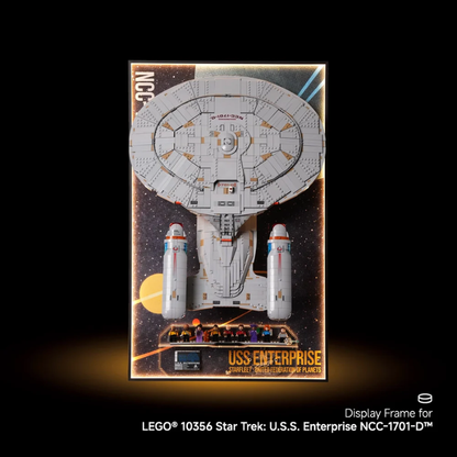 Wall Display frame for LEGO® ICONS 10356 Star Trek: U.S.S. Enterprise NCC-1701-D™