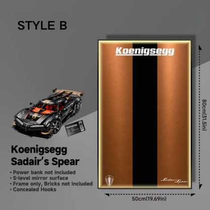 Wall Display Frame For Lego 42232 Technic Koenigsegg Sadair’s Spear