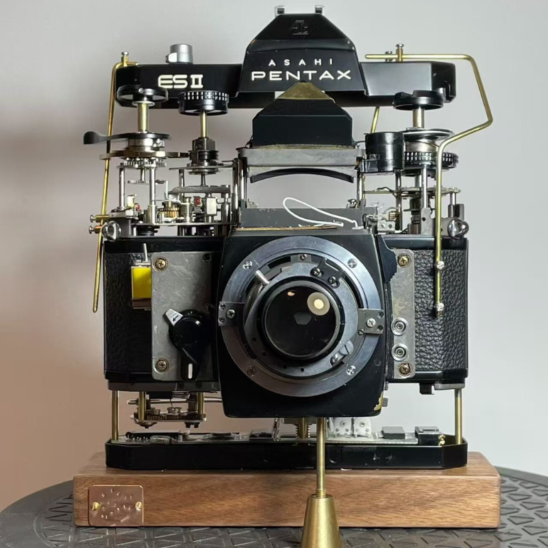 Disassembled Mechanical Film Camera, PENTAX ES Ⅱ with lens