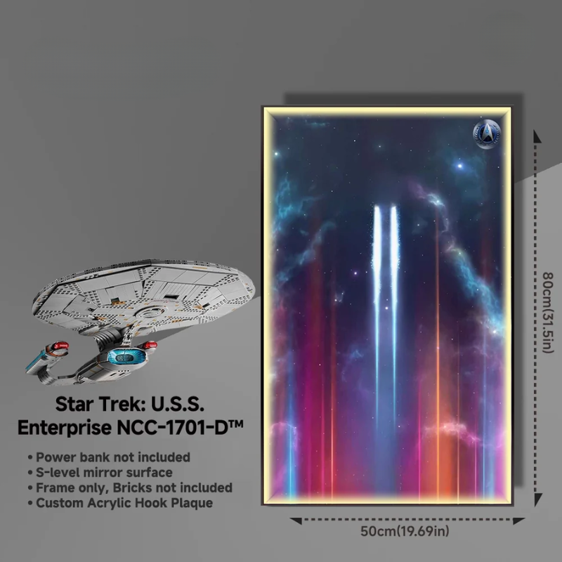 Wall Display frame for LEGO® ICONS 10356 Star Trek: U.S.S. Enterprise NCC-1701-D™