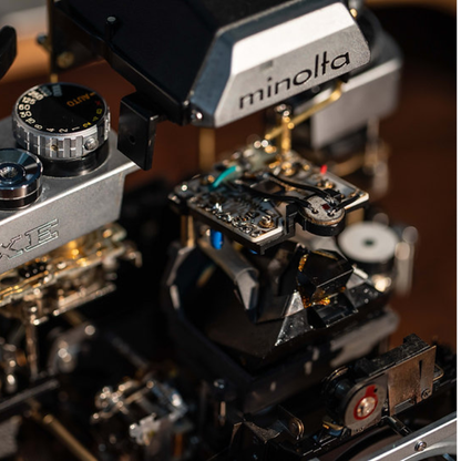 Disassembled Mechanical Film Camera, Deconstructed Minolta XE