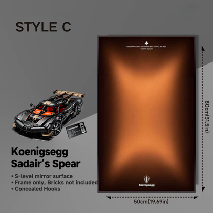 Wall Display Frame For Lego 42232 Technic Koenigsegg Sadair’s Spear