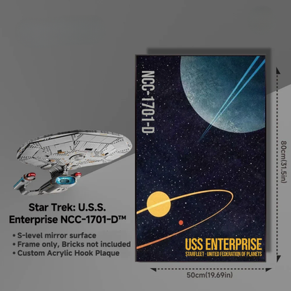 Wall Display frame for LEGO® ICONS 10356 Star Trek: U.S.S. Enterprise NCC-1701-D™