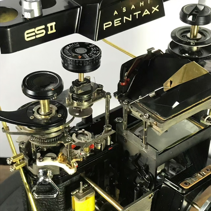 Disassembled Mechanical Film Camera, PENTAX ES Ⅱ with lens