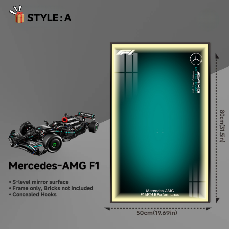 Wall Display Frame for LEGO® Technic F1 42171 Mercedes-AMG F1