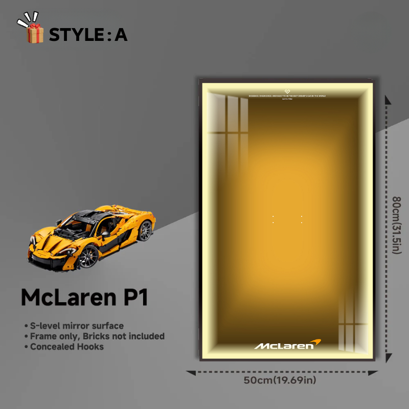 Wall Display Frame For LEGO® TECHNIC™ McLaren P1 42172