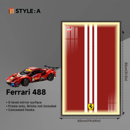 Wall Display Frame for LEGO® Technic F1  Ferrari 488 GTE ''AF Corse #51'' 42125