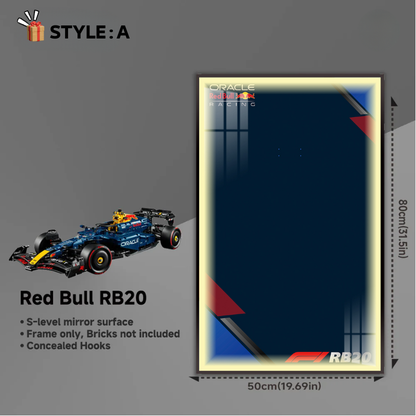 Wall Display Frame For LEGO® TECHNIC™ Oracle Red Bull Racing RB20 F1 Car 42206