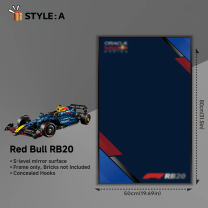 Wall Display Frame For LEGO® TECHNIC™ Oracle Red Bull Racing RB20 F1 Car 42206