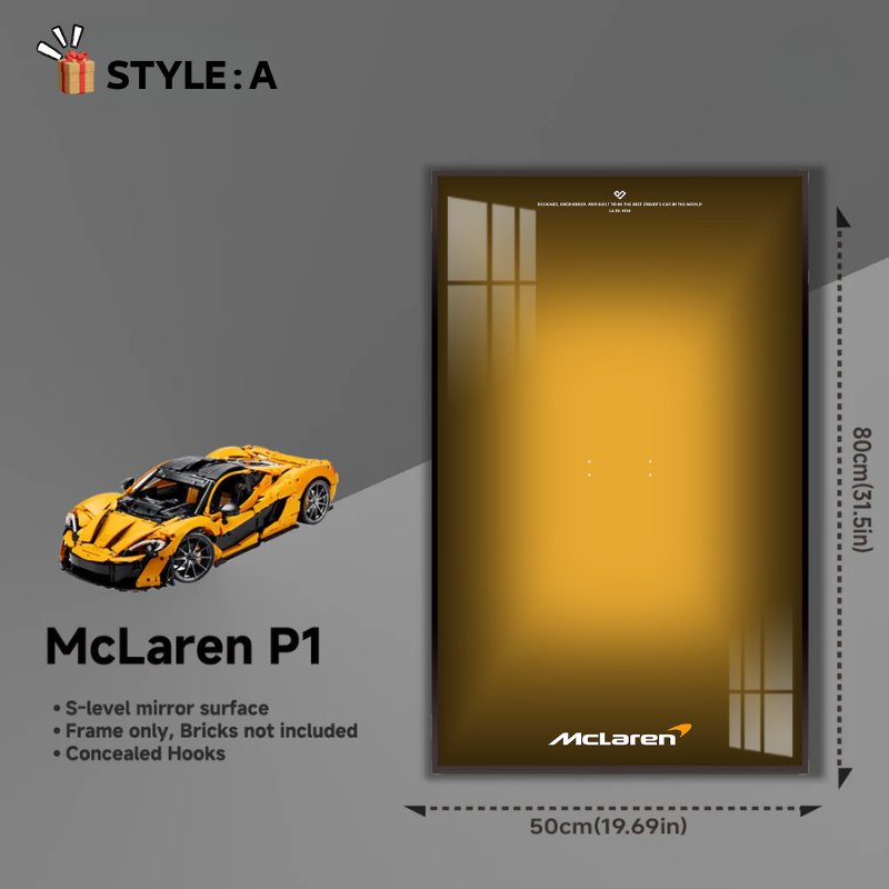 Wall Display Frame For LEGO® TECHNIC™ McLaren P1 42172