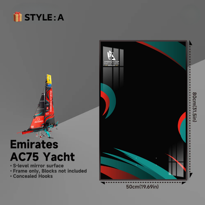 Wall Display frame for LEGO® TECHNIC™ Emirates Team New Zealand AC75 Yacht 42174