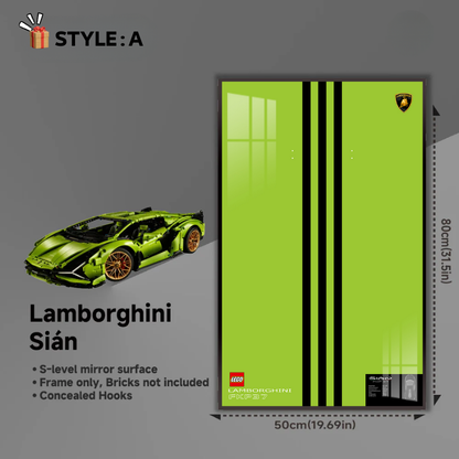Wall Display Frame for LEGO® Technic F1 42115 Lamborghini Sián FKP 37