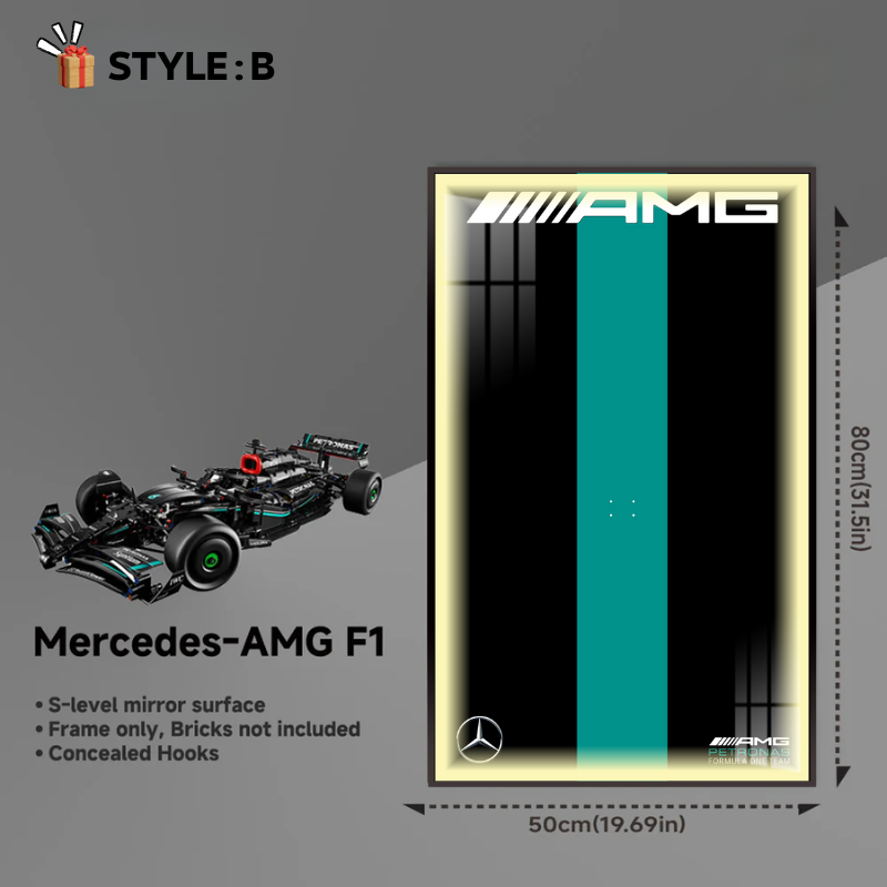 Wall Display Frame for LEGO® Technic F1 42171 Mercedes-AMG F1