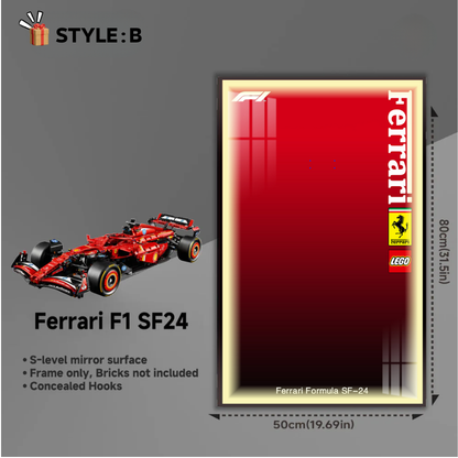 Wall Display Frame For LEGO® TECHNIC™ Ferrari F1 SF24 42207