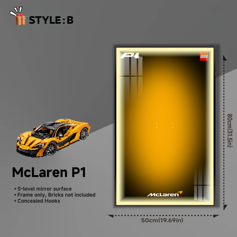 Wall Display Frame For LEGO® TECHNIC™ McLaren P1 42172