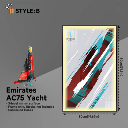 Wall Display frame for LEGO® TECHNIC™ Emirates Team New Zealand AC75 Yacht 42174