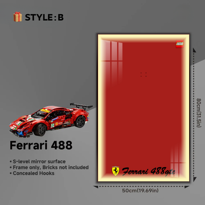 Wall Display Frame for LEGO® Technic F1  Ferrari 488 GTE ''AF Corse #51'' 42125