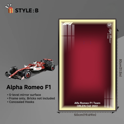 Wall Display frame for CaDA Alfa Romeo Formula 1 C64005W MOC Technical Car