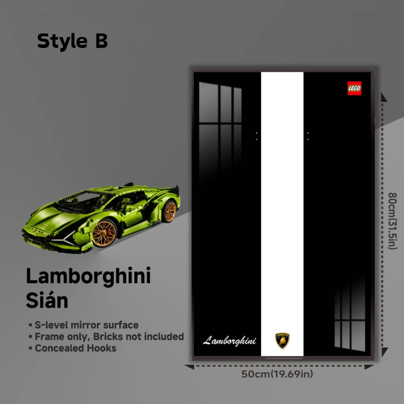Wall Display Frame for LEGO® Technic F1 42115 Lamborghini Sián FKP 37