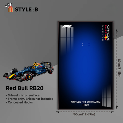 Wall Display Frame For LEGO® TECHNIC™ Oracle Red Bull Racing RB20 F1 Car 42206