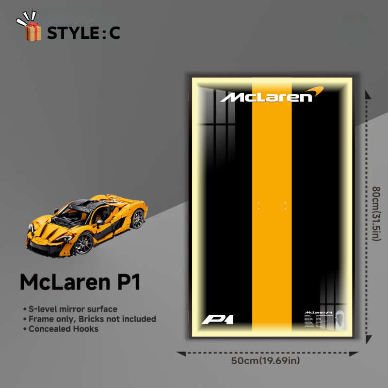 Wall Display Frame For LEGO® TECHNIC™ McLaren P1 42172