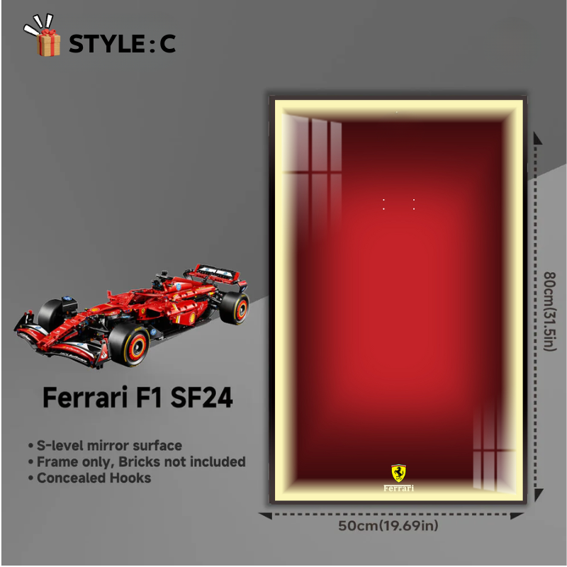 Wall Display Frame For LEGO® TECHNIC™ Ferrari F1 SF24 42207
