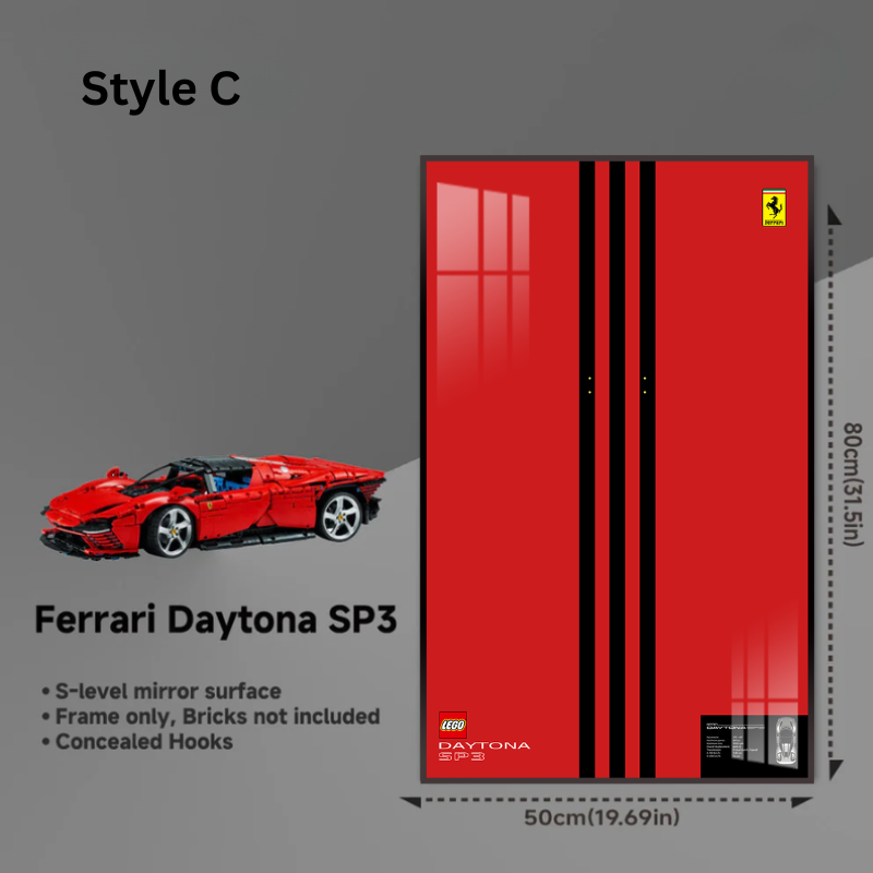 Wall Display Frame for LEGO® Technic F1 42143 Ferrari Daytona SP3